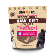Boss Cat Freeze Dried Raw Diet Turkey Recipe 255g, 579034, cat Freeze Dried, Boss Cat, cat Food, catsmart, Food, Freeze Dried
